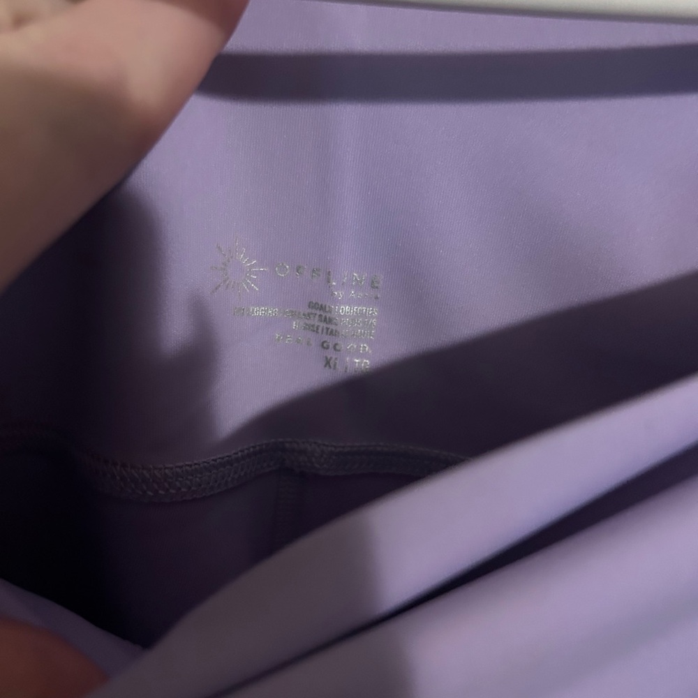 Aerie Matching Purple Leggings and Sports bra Set - Picture 7 of 9